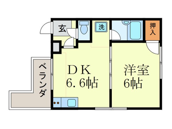 ファ－ストユ－スハイツの物件間取画像